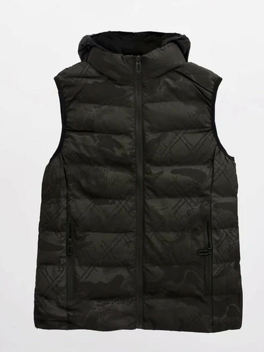 Funky's Removable Hood Self Pattern Gillet-13047
