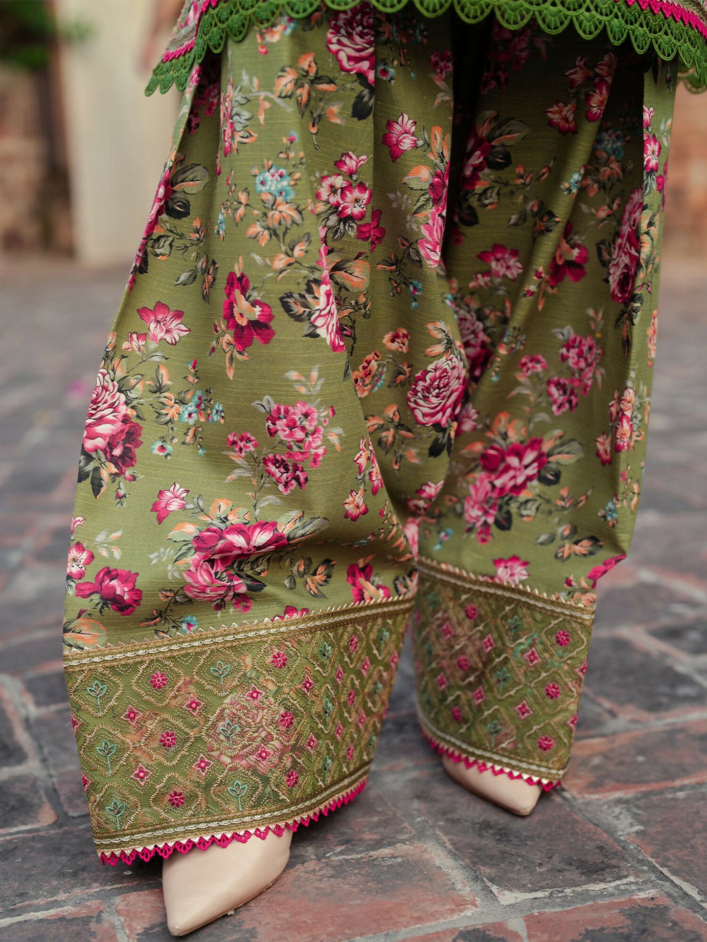 Binilyas Khaddar Embroidered Unstitched 3-Piece Suit-56-B