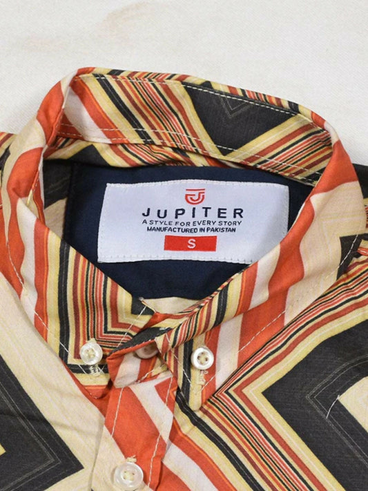 Jupiter Cotton Linen Zigzag Shirt-11533