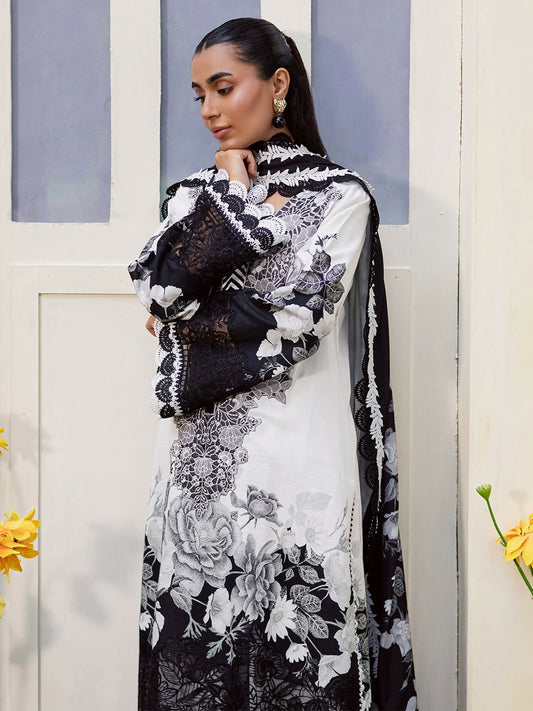 Mahnur Gardenia Khaddar Embroidered Stitched 3-Piece Suit-GR-05