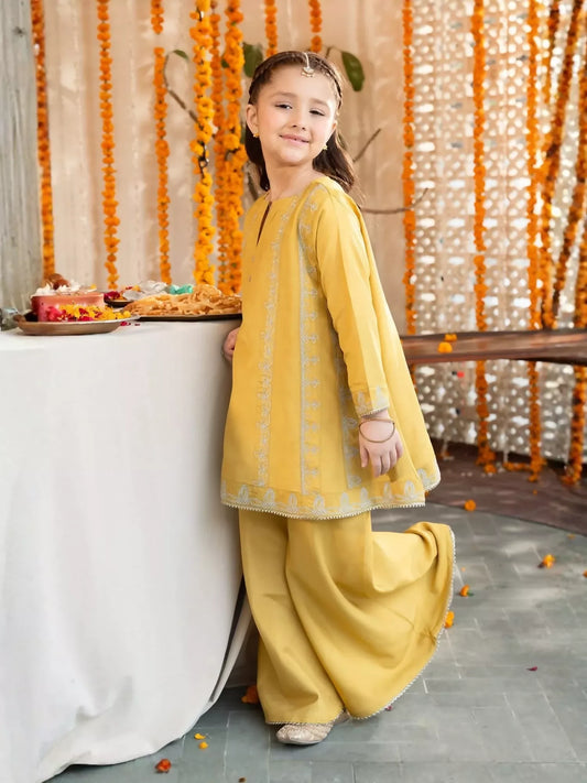 Panache Apparel Noore Eid Edit Sheesha Silk Embroidered Stitched Suit-Hoor