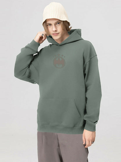 Olive Jupiter Oversized Batman The Dark Knight Printed Hoodie-14871
