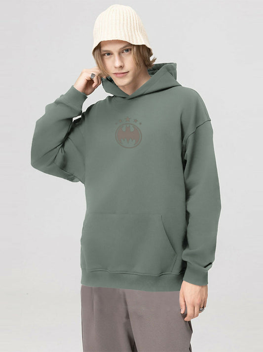 Olive Jupiter Oversized Batman The Dark Knight Printed Hoodie-14871