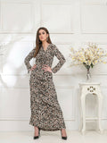 Ruby's Couture Basic Element '25 Georgette Printed Dress Set-Jazz Black