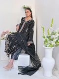 Ruby's Couture Wedding Collection Pure Silk Embroidered Stitched 3-Piece Suit-Zabil
