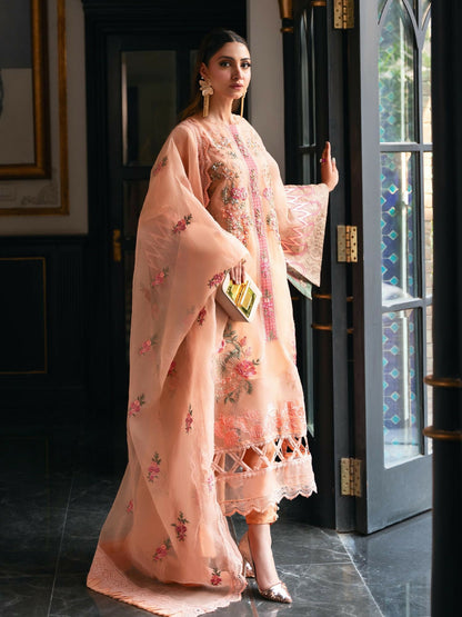 Shiza Hassan Aira Luxury Pret Organza Embroidered Stitched 4-Piece Suit-Arisa
