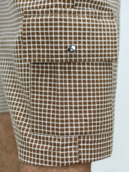 Jupiter Printed Gridlock Edition Cargo Shorts-15134