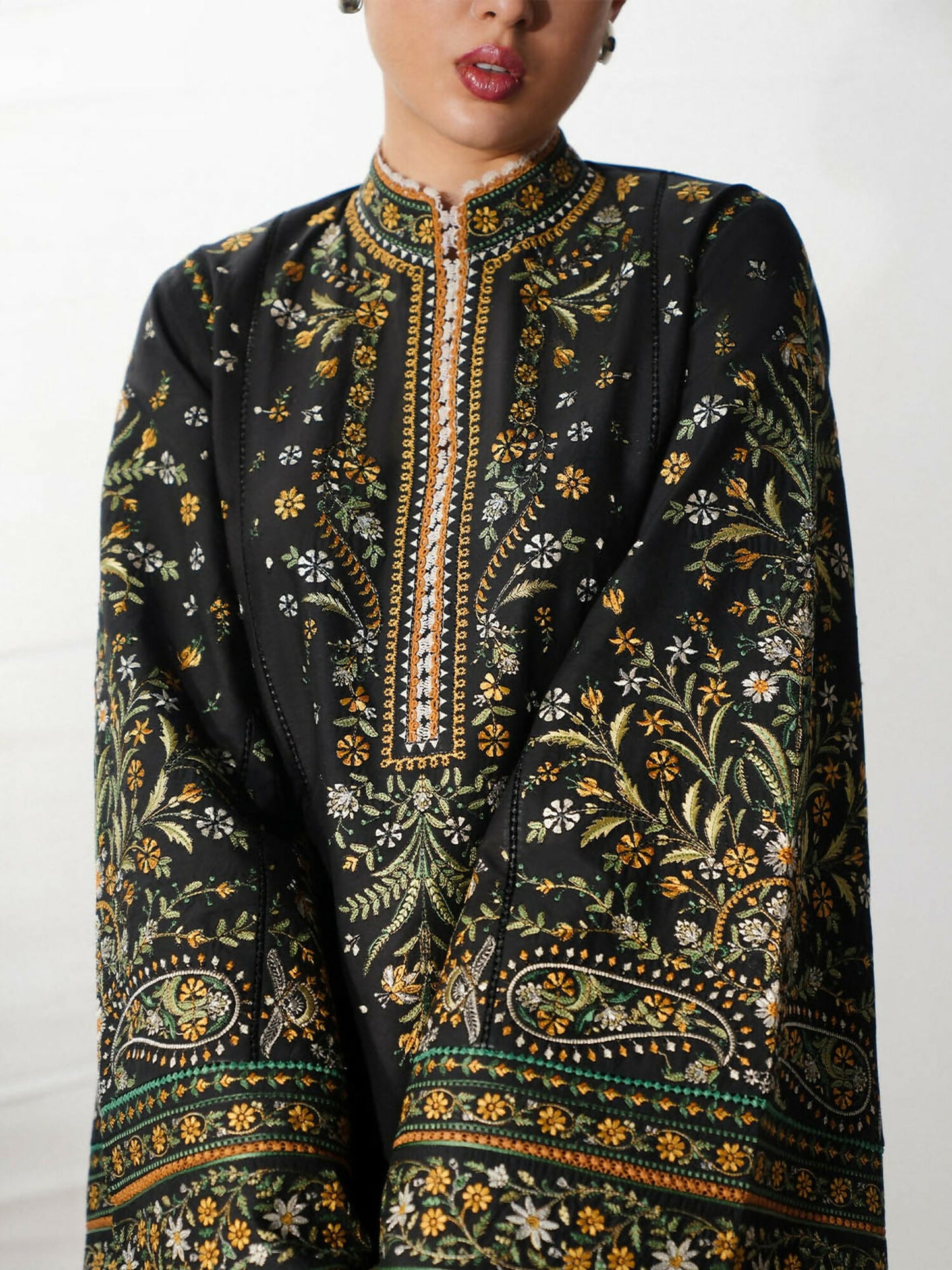 Jugnu by Hussain Rehar The Reserved View SS/Edit I Cotton Embroidered Unstitched 3-Piece Suit-Rani