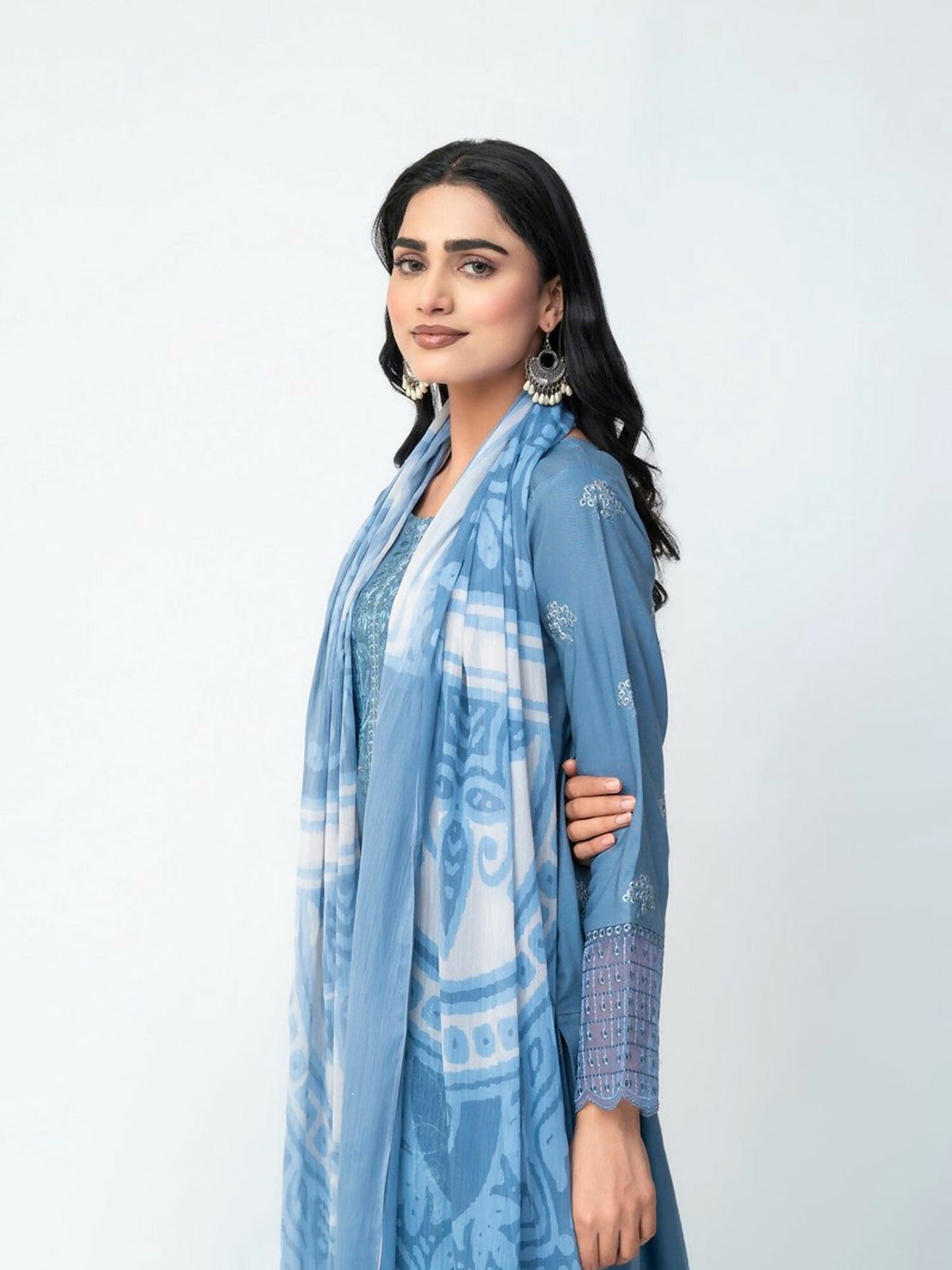 Imran Aftab Winter'25 Khaddar Embroidered Stitched 3-Piece Suit-IAKC-UF-23