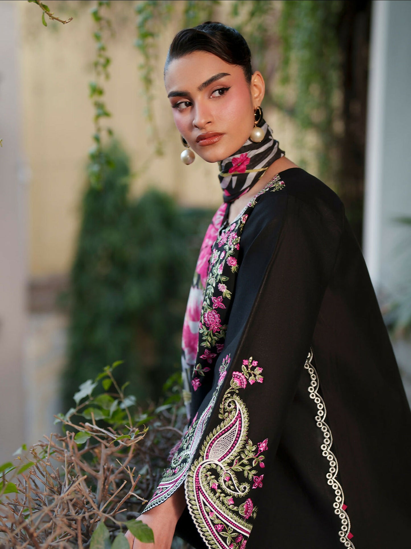 Mahnur Fiona Lawn'26 Embroidered Unstitched 3-Piece Suit-F-09