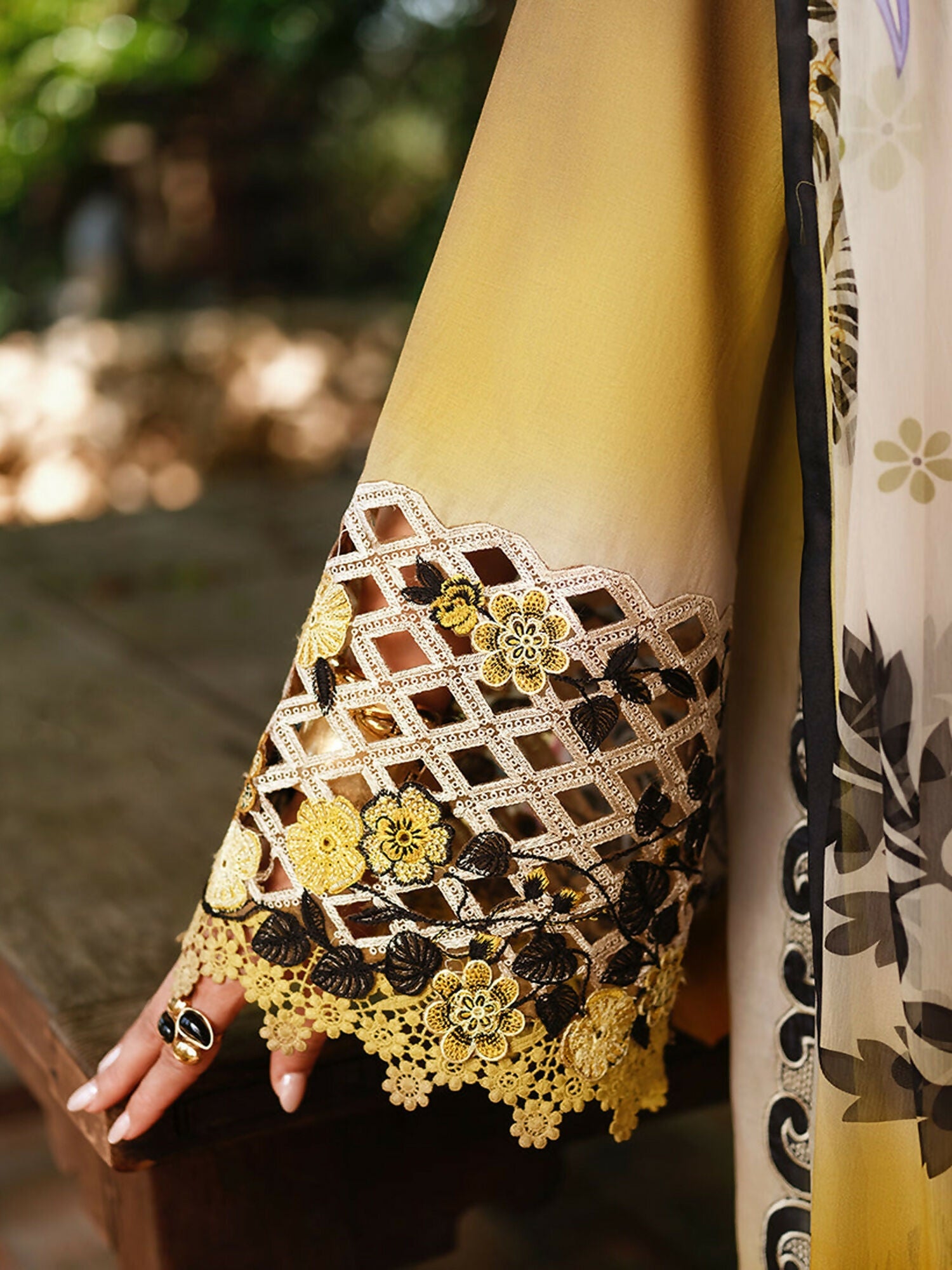 Mushq A Moi Luxury Lawn Embroidered Unstitched 3-Piece Suit-Timeless Charm