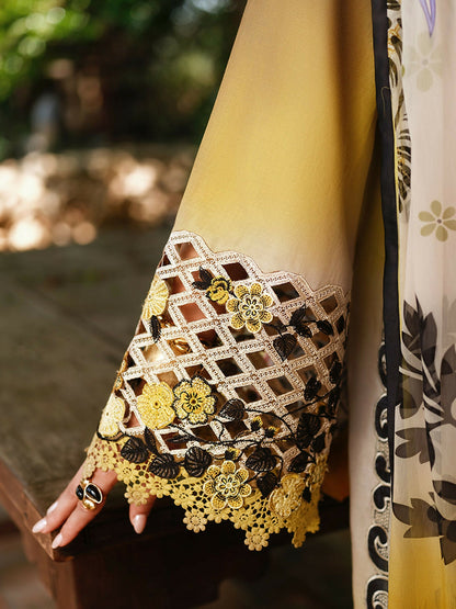 Mushq A Moi Luxury Lawn Embroidered Unstitched 3-Piece Suit-Timeless Charm