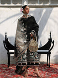 Hussain Rehar Luxury Lawn'26 Eid Edit Embroidered Unstitched 3-Piece Suit-Sable