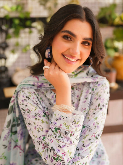 Panache Apparel Swiss Lawn Printed Stitched 3-Piece Suit-Erica