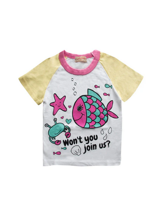 Funky's Printed Kid's Craby T-shirt 6231