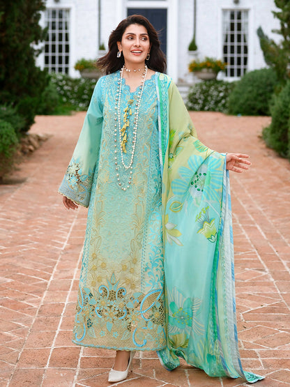 Mushq A Moi Luxury Lawn Embroidered Unstitched 3-Piece Suit-Whispering Winds