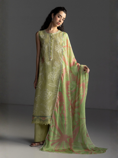 COCO by Zara Shahjahan Lawn'26 Embroidered Unstitched 3-Piece Suit-Isla-4B