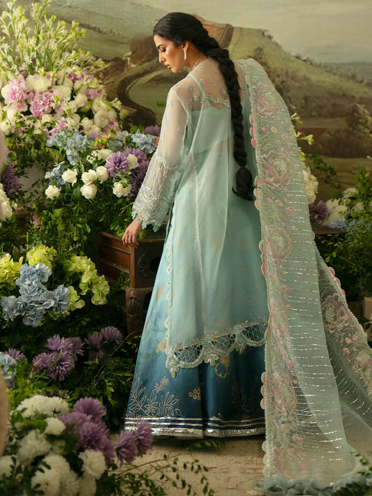 Parishay Ranibagh Luxury Formals Organza Embroidered Unstitched 3-Piece Suit-Aarzoo