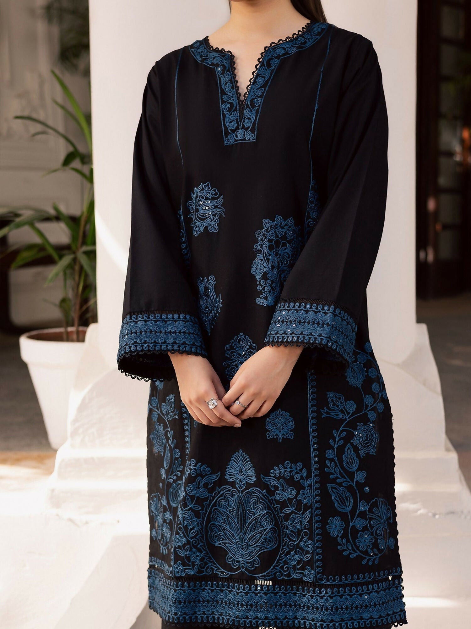 Mannat Clothing Laila Winter Pret '25 Karandi Embroidered Stitched Suit-Bold