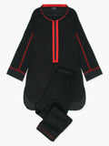 Velvour Girls Cotton Striped Stitched 2-Piece Suit-VG104-B