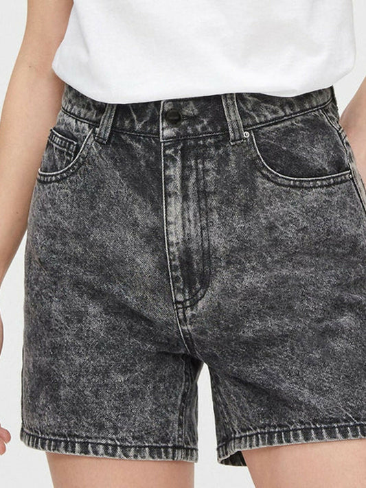Funky's Plain Mid Length Misty Denim/Jeans Shorts Waist-11446
