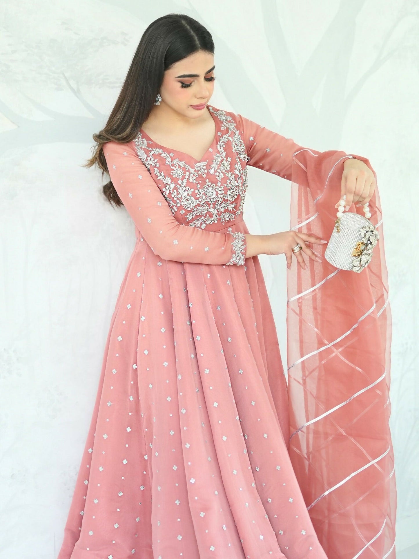 Allure By IH Luxe Formals Chiffon Embroidered Lehenga-Joel