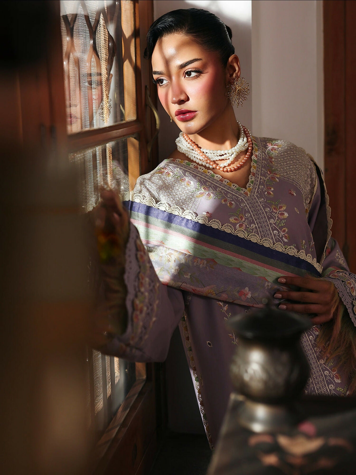 Binilyas Lumina Summer Lawn Embroidered Unstitched 3-Piece Suit-L75-A