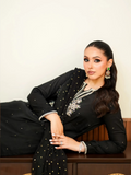 Allure By IH Fashion Calling Raw Silk Embellished Stitched 3-Piece Suit-Moon Stone