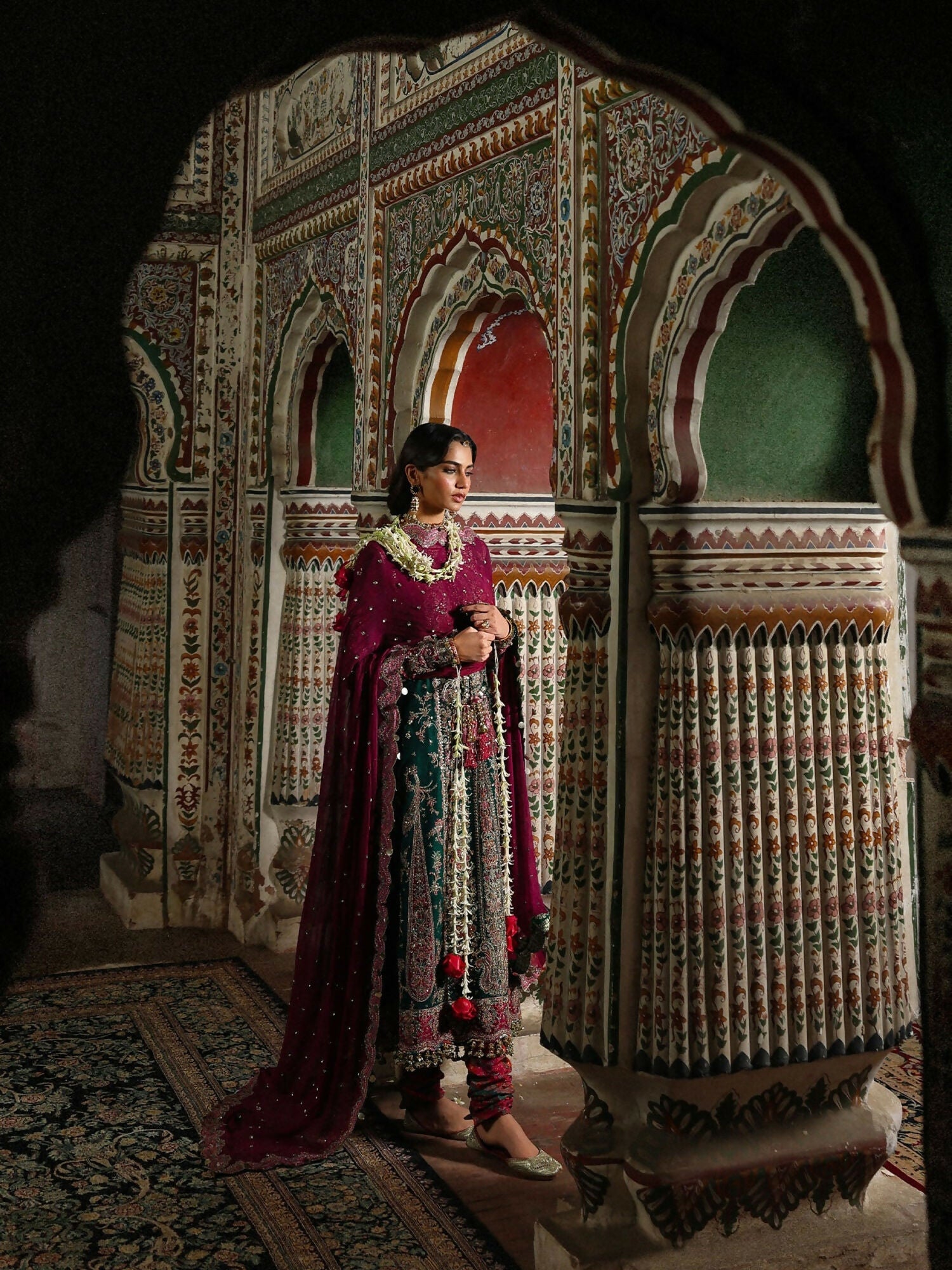 Hussain Rehar Festive Unstitched'26 Korean Raw Silk Embroidered 3-Piece Suit-Morni