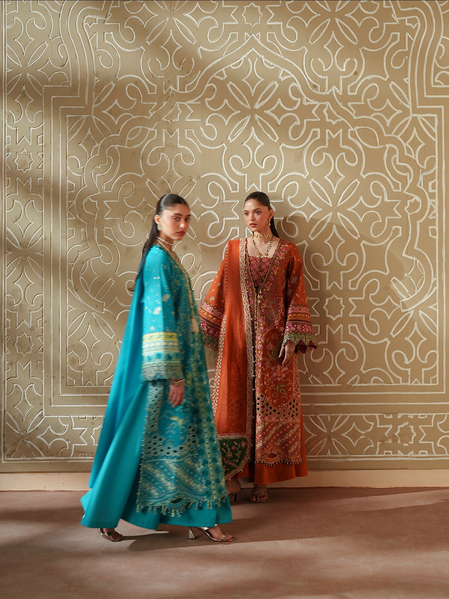 Binilyas Mashriq Luxury Lawn'26 Embroidered Unstitched 3-Piece Suit-D-116-B