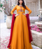 Hani & Umaima Chiffon Embroidered Stitched 2-Piece Suit-Rangreza