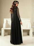Black Hani & Umaima Chiffon Embroidered Stitched 2-Piece Suit-Arina