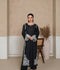 Stylish Collection Whisper Pret Linen Embroidered Stitched 2-Piece Suit-Black Margarita Embroidered
