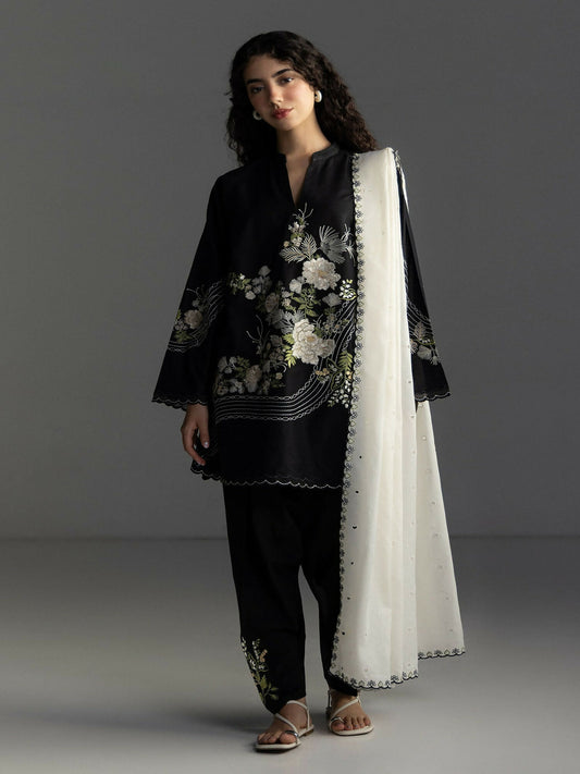 COCO by Zara Shahjahan Lawn'26 Embroidered Unstitched 3-Piece Suit-Evia-9A