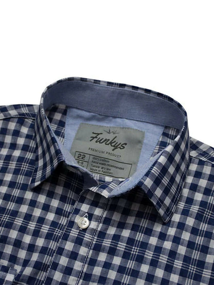 Funkys Micro Checkered Casual Shirt-8976