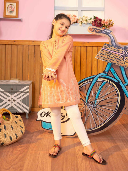 Velvour Girls Cotton Embroidered Stitched Kurti-VG90-C