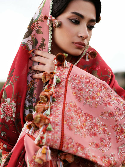 Hussain Rehar Khaddar'25 Embroidered Unstitched 3-Piece Suit-Mahpara