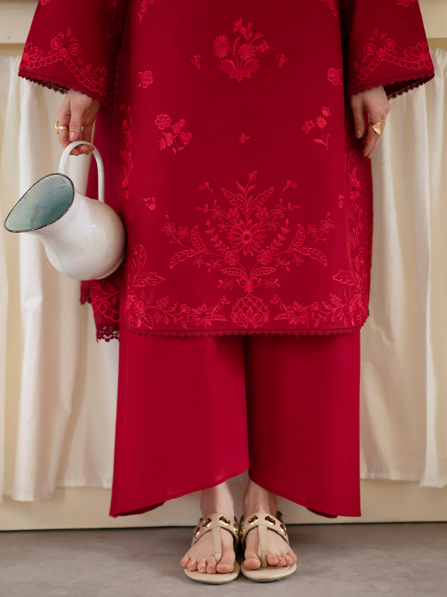 Mahnur Ember Lawn Embroidered Unstitched 3-Piece Suit-EM-012