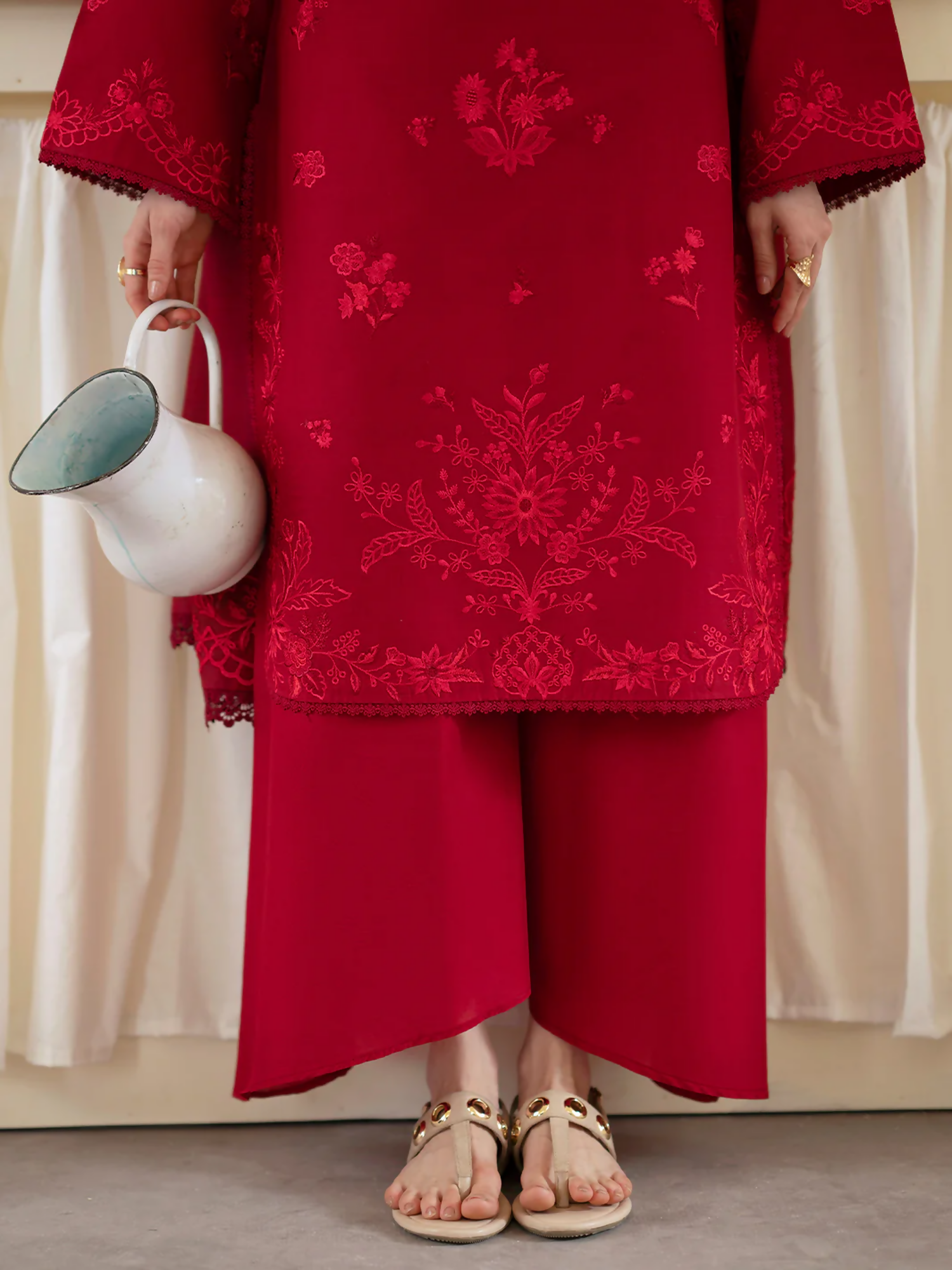 Mahnur Ember Lawn Embroidered Unstitched 3-Piece Suit-EM-012