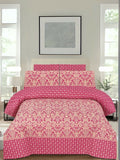 Salonika Printed 3 Piece King Bedsheet Set-91