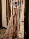 Hussain Rehar Basic Not Basic V Raw Silk Embellished Stitched 3-Piece Suit-Buff