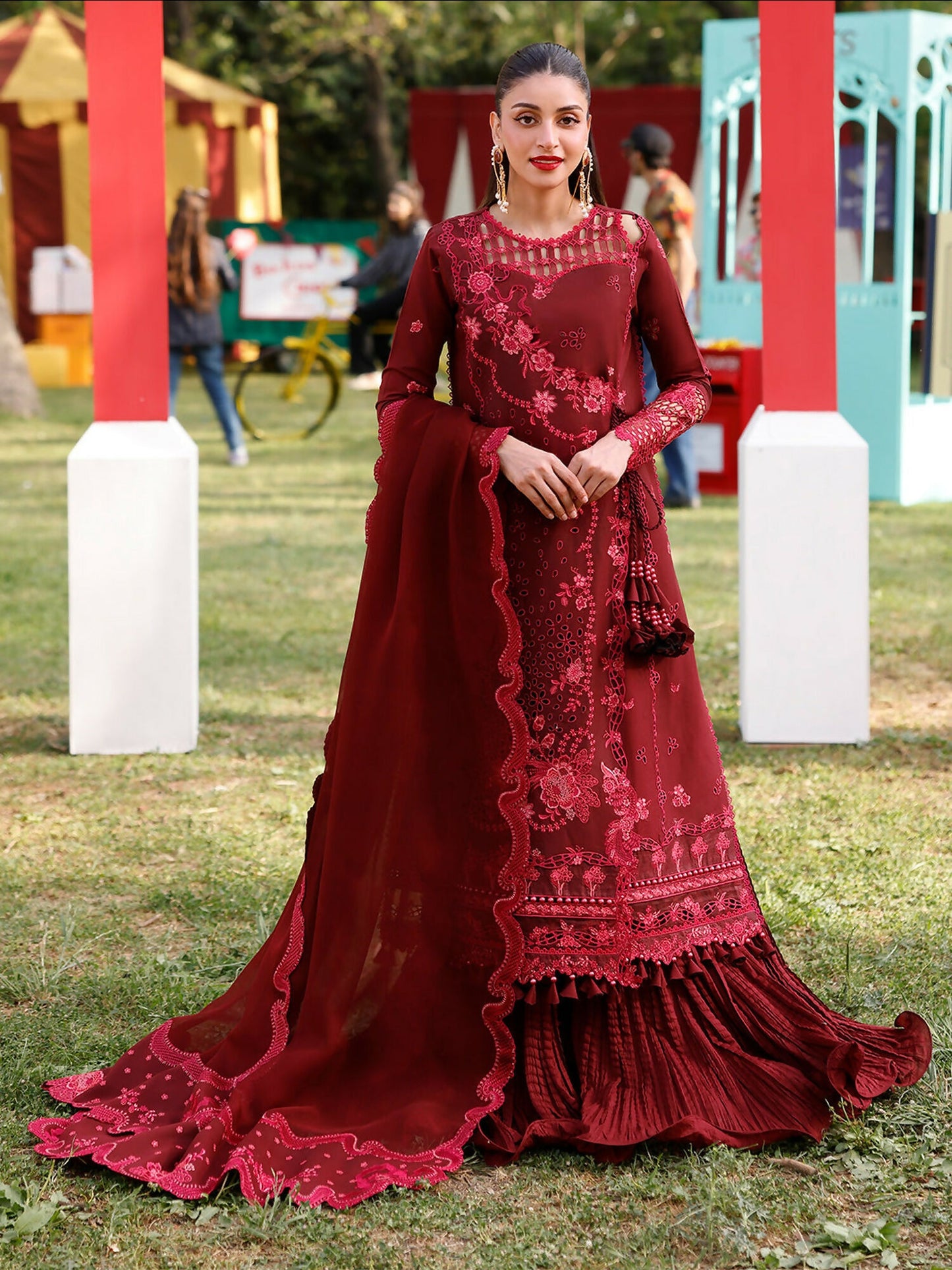 Binilyas Carnival Lawn Embroidered Stitched 3-Piece Suit-34-B