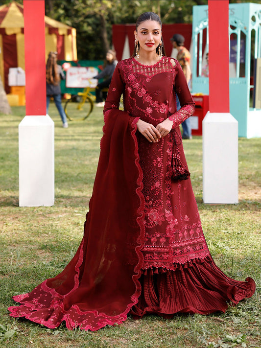 Binilyas Carnival Lawn Embroidered Stitched 3-Piece Suit-34-B