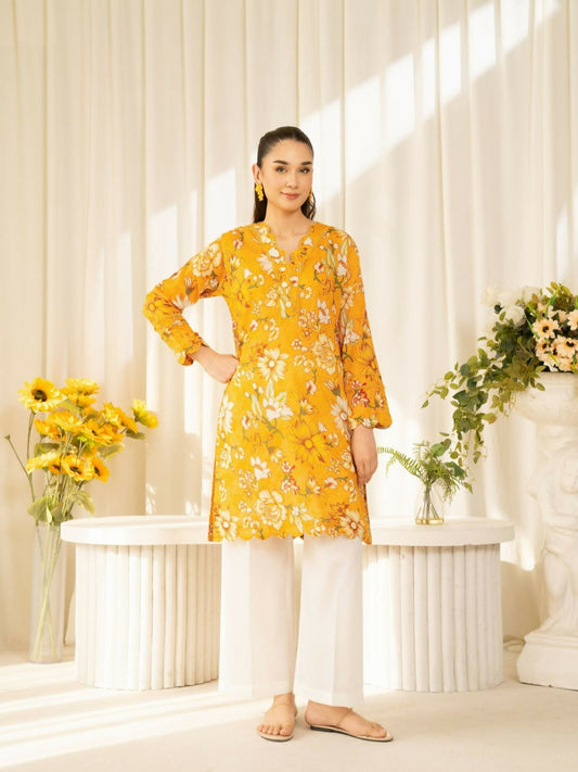 Panache Apparel Sunlit Essentials Lawn Printed Stitched Suit-Sundrop