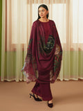 Mannat Clothing Summer-Sky Lawn Embroidered Stitched Suit-Plum