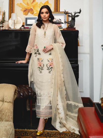 Shiza Hassan Aira Luxury Pret Cotton Net Embroidered Stitched 4-Piece Suit-Arila