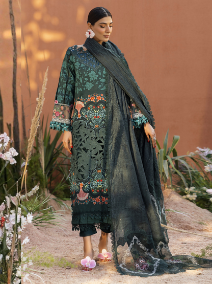 Parishay Ivy Bloom'26 Lawn Embroidered Unstitched 3-Piece Suit-IB-10