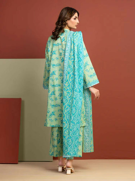 Edenrobe Allure Summer Lawn Printed Unstitched 3-Piece Suit-EWU5A1-35299