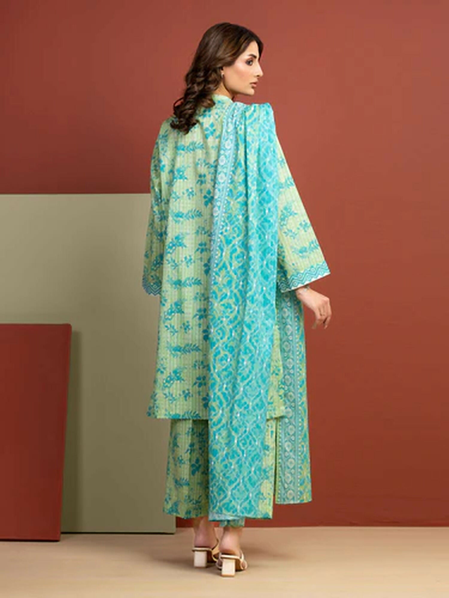 Edenrobe Allure Summer Lawn Printed Unstitched 3-Piece Suit-EWU5A1-35299