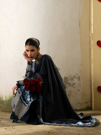 Binilyas Gulrukh Khaddar Embroidered Unstitched 3-Piece Suit-62-B